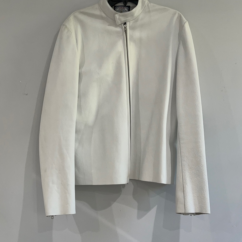 Sick white leather jacket by Lords